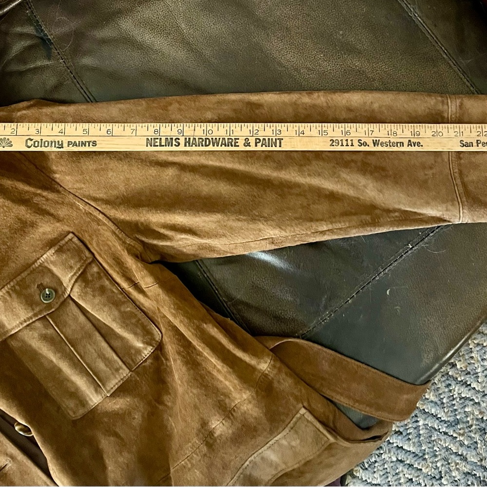 Ralph Lauren Rust Suede Belted Utility Jacket - Picture 10 of 15